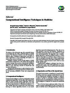 Academic publishing / Hindawi Publishing Corporation / Computational neuroscience / Computational intelligence / Evidence-based Complementary and Alternative Medicine / Machine learning / Neural network / Image processing / Publishing / Artificial intelligence / Knowledge