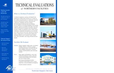 TECHNICAL EVALUATIONS Helping you plan in the new Millennium Wondering what life expectancy is left in