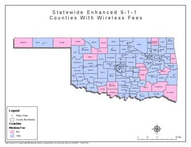 Statewide Enhanced[removed]Counties With Wireless Fees CIMARRON  TEXAS