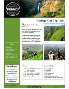 Mbingo Cliff Top Trek By far the best trek in Boyo Division! From the top of the Mbingo cliffs, the views overlooking Boyo are