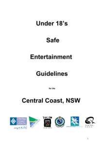 Central Coast Safe Entertainment Under 18’s Guidelines