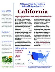SARE: Advancing the Frontier of Sustainable Agriculture in... California  What is SARE?