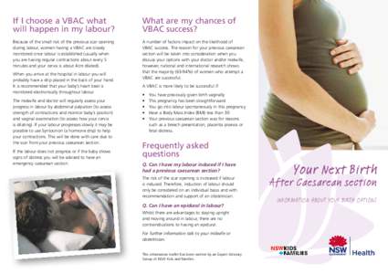 If I choose a VBAC what will happen in my labour? What are my chances of VBAC success?