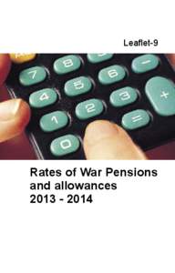 Leaﬂet-9  Rates of War Pensions and allowances[removed]