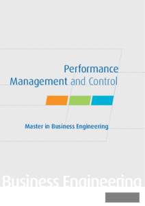 Performance Management and Control Master in Business Engineering  Business Engineering