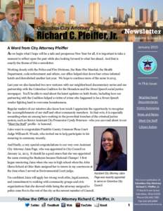 Columbus City Attorney  Richard C. Pfeiffer, Jr. eNewsletter Volume 5, Issue 1