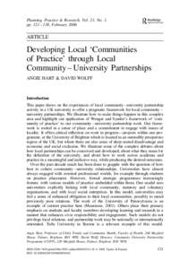 Knowledge / Community of practice / Management / Community / Knowledge transfer / Talloires Declaration on the Civic Roles and Social Responsibilities of Higher Education / Educational psychology / Education / Community building