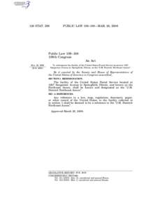 120 STAT[removed]PUBLIC LAW 109–188—MAR. 20, 2006 Public Law 109–188 109th Congress