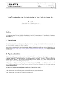 ISO-SWS VILSPA/SRON/MPE/KUL Document: Date: Version: