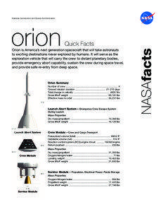 Orion / International Space Station / Spacecraft / Apollo / Orion abort modes / Spaceflight / Manned spacecraft / Human spaceflight