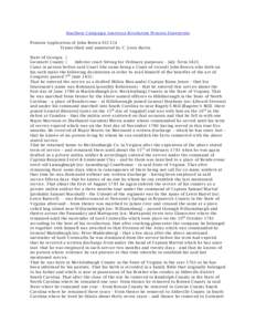 Southern Campaign American Revolution Pension Statements Pension Application of John Bowen S32124 Transcribed and annotated by C. Leon Harris State of Georgia } Gwinnett County } Inferior court Sitting for Ordinary purpo