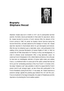 Hessel / Charles de Gaulle / Buchenwald concentration camp / Stéphane / Time for Outrage! / French people / Stéphane Hessel / France