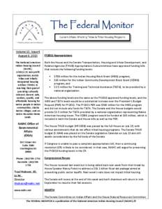 Volume10,Issue4 August6,2010  TheNationalAmerican IndianHousingCouncil (NAIHC),