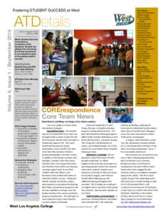 Volume 4, Issue 1 - September[removed]Fostering STUDENT SUCCESS at West Core Team Nabil Abu-Ghazaleh