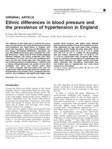 Journal of Human Hypertension[removed], 267–273  2002 Nature Publishing Group All rights reserved[removed] $25.00 www.nature.com/jhh ORIGINAL ARTICLE