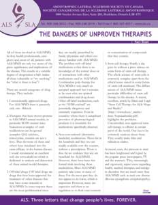 The Dangers of Unproven Therapies_FactSheet-1page.qxd