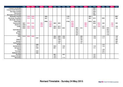 Train Liverpool Lime Street Liverpool South Parkway Warrington Central Birchwood Manchester Oxford Road