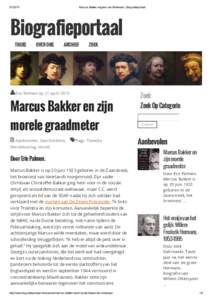 Marcus Bakker volgens Leo Molenaar | Biografieportaal Biografieportaal THUIS