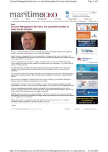 Unicom Management Services: Ice specialist readies for more Arctic transits  Page 1 of 1 Enter