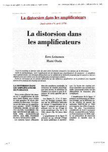 Le magazine audiophile -La distorsion dans les amplificateurs  http://www.pure-hifi.info/audiophile-l/biblioteca/RevueAud..