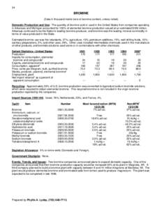 Halogens / Oxidizing agents / Bromine compounds / Bromine / Brominated flame retardant / Hypobromite / Sodium bromide / Chlorine / Dead Sea / Chemistry / Organobromides / Chemical elements