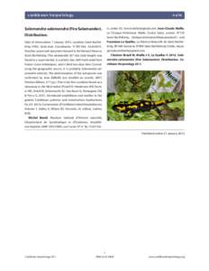 caribbean herpetology  note Salamandra salamandra (Fire Salamander). Distribution.