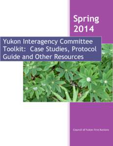 Spring 2014 Yukon Interagency Committee Toolkit: Case Studies, Protocol Guide and Other Resources