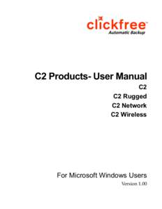 C2 Products- User Manual C2 C2 Rugged C2 Network C2 Wireless