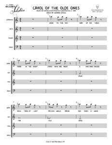 !  CAROL OF THE OLDe ONES MUSIC BY MYKOLA DMYTROVYCH LEONTOVYCH, C. 1910