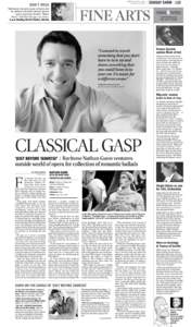 SUNDAY, AUGUST 12, 2007 CHICAGO SUN-TIMES DON’T MISS Tafelmusik, the early music orchestra led by violinist and music director Jeanne