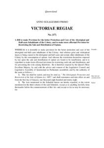 Queensland  ANNO SEXAGESIMO PRIMO VICTORIAE REGIAE No. [17]