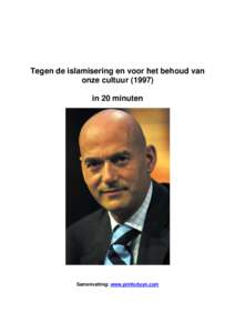 Microsoft Word - Pim Fortuyn - Tegen de islamisering van onze cultuur.doc