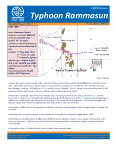 IOM Philippines  Typhoon Rammasun Situation Report No. 3 FAST FACTS