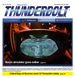 Vol. 41, No. 30  Thursday, July 25, 2013 Boom simulator goes online - page 12 Photo by Staff Sgt. Brandon Shapiro