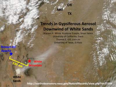 Trends in Gypsiferous Aerosol Downwind of White Sanda