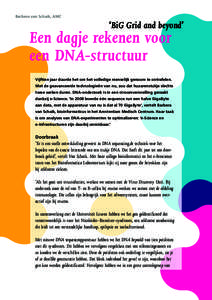 Barbera van Schaik, AMC  ‘BiG Grid and beyond’ Een dagje rekenen voor een DNA-structuur