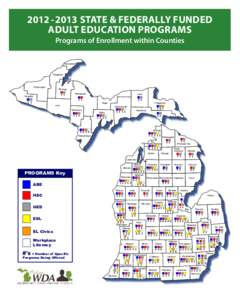 [removed]State & Federally Funded Adult Education Programs Programs of Enrollment within Counties Keweenaw  Houghton