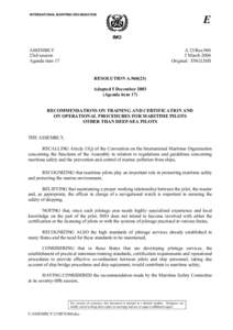 Water / Maritime pilot / Vessel traffic service / Pilotage / Passage planning / Pilot certification in the United States / International Regulations for Preventing Collisions at Sea / Aviator / Stephen Morris / Transport / Navigation / Aviation