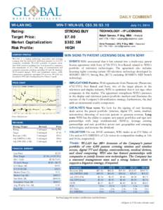 Investment / Occupations / Securities / Securities research / Non-negative matrix factorization / EV/EBITDA / SENSIO Technologies / Financial analyst / Enterprise value / Finance / Financial economics / Fundamental analysis