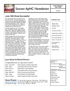 Sooner ApHC Newsletter  Sooner Appaloosa Horse Club July, 2004