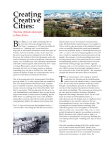 Creating Creative Cities: The Role of Redevelopment in Boise, Idaho