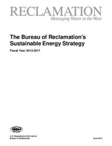 Bureau of Reclamation Sustainable Energy Strategy