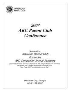 2007 AKC Parent Club Conference