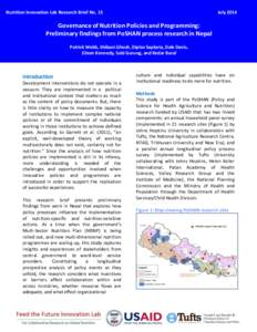 Nutrition Innovation Lab Research Brief No.