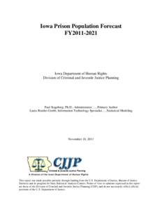 Microsoft Word - FY11 Iowa Prison Population Forecast final