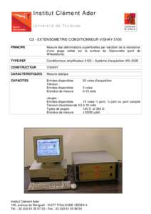 C3 - EXTENSOMETRIE CONDITIONNEUR VISHAY 5100