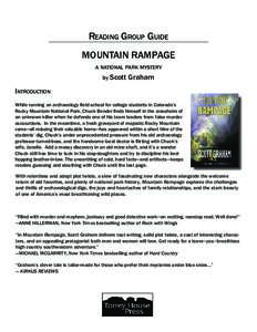 Reading Group Guide MOUNTAIN RAMPAGE a national park mystery by Scott