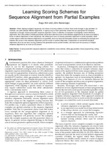 IEEE TRANSACTIONS ON COMPUTATIONAL BIOLOGY AND BIOINFORMATICS,  VOL. 5, NO. 4,