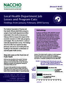 [Research Brief] May 2010 Local Health Department Job Losses and Program Cuts: Findings from January/February 2010 Survey