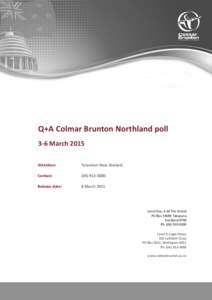 Opinion poll / Psychometrics / Public opinion / Sampling / Survey methodology / Northland / Winston Peters / New Zealand First / Opinion polling for the New Zealand general election / Politics of New Zealand / Statistics / Government of New Zealand